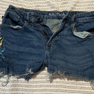 Nautica Women's Distressed Blue Jean Shorts